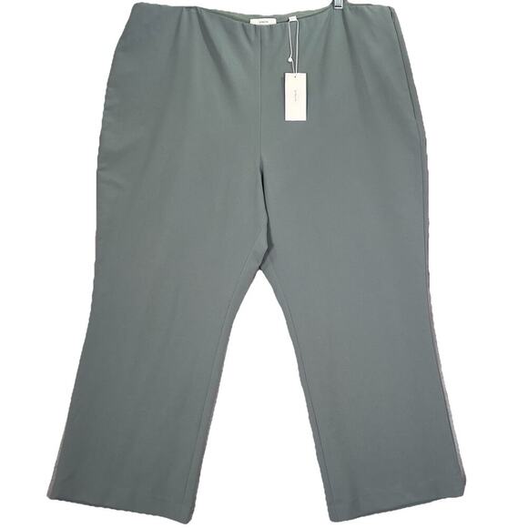VINCE Crop Flare Pants in Sea Stone XXXL NWT $295 Career Preppy Pull On - Picture 3 of 13